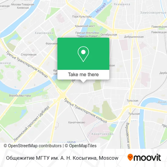 Общежитие МГТУ им. А. Н. Косыгина map