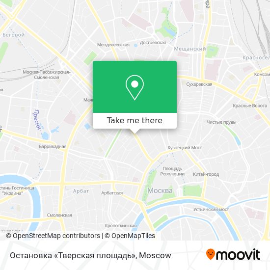 Остановка «Тверская площадь» map
