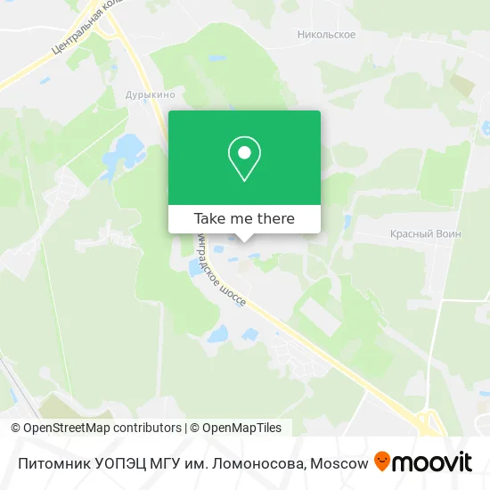 Питомник УОПЭЦ МГУ им. Ломоносова map