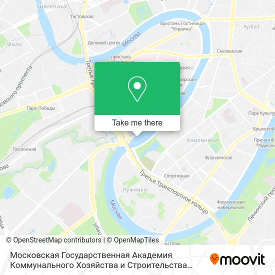 Московская Государственная Академия Коммунального Хозяйства и Строительства  (МГАКХиС) map