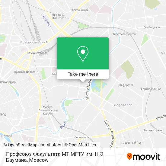 Профсоюз Факультета МТ МГТУ им. Н.Э. Баумана map