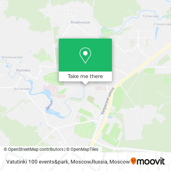 Vatutinki 100 events&park, Moscow,Russia map