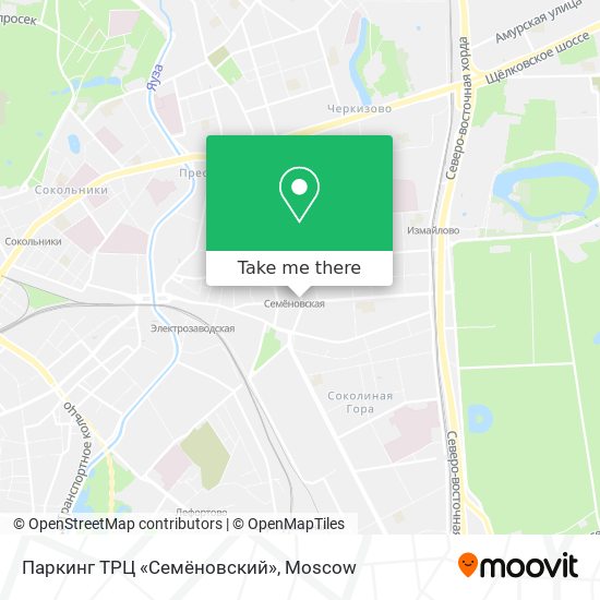 Паркинг ТРЦ «Семёновский» map
