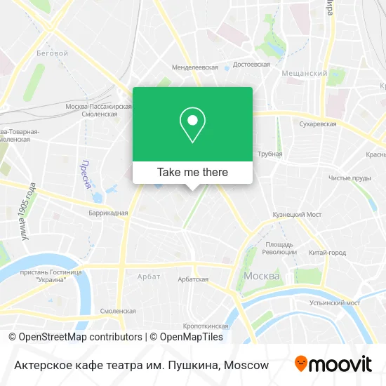 Актерское кафе театра им. Пушкина map