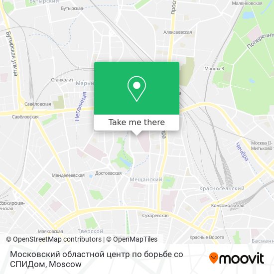 Московский областной центр по борьбе со СПИДом map