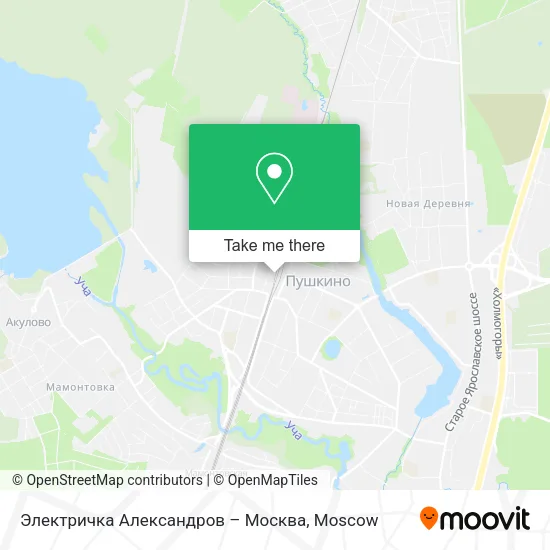 Электричка Александров – Москва map