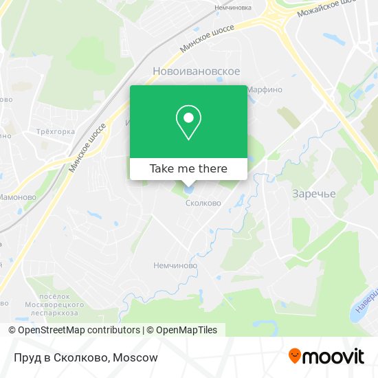 Пруд в Сколково map