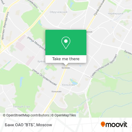 Банк ОАО "ВТБ" map