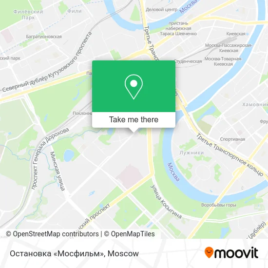 Остановка «Мосфильм» map