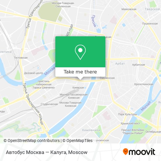 Автобус Москва — Калуга map