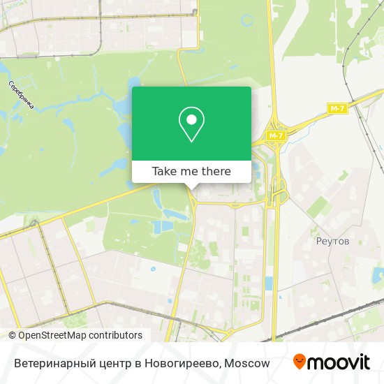 Ветеринарный центр в Новогиреево map