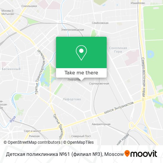 Детская поликлиника №61 (филиал №3) map