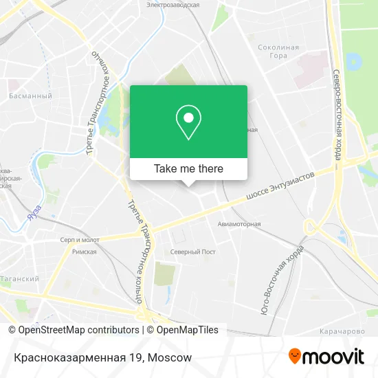 Красноказарменная 19 map