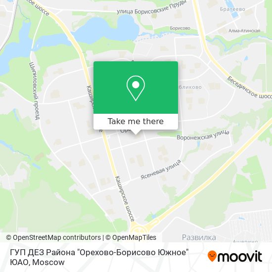 ГУП ДЕЗ Района "Орехово-Борисово Южное" ЮАО map