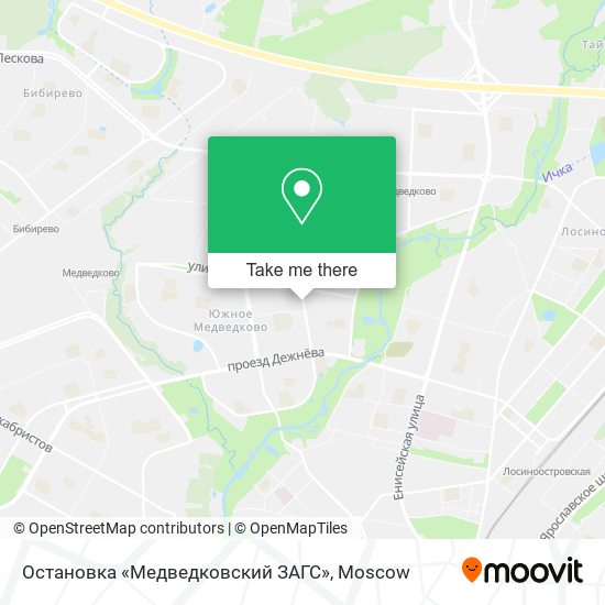 Остановка «Медведковский ЗАГС» map