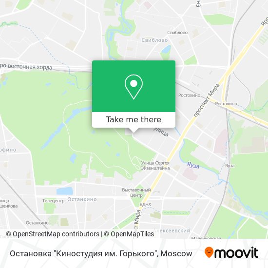 Остановка "Киностудия им. Горького" map