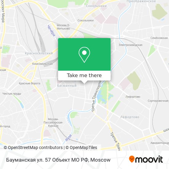 Бауманская ул. 57 Объект МО РФ map