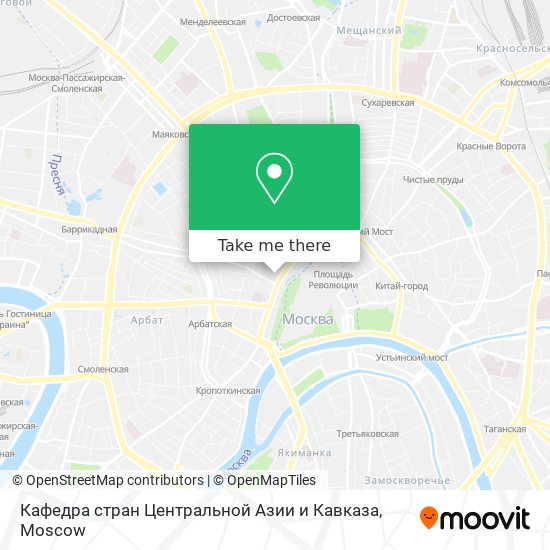 Кафедра стран Центральной Азии и Кавказа map