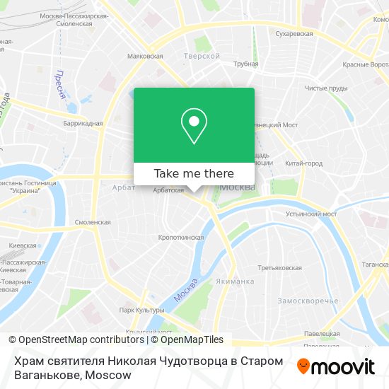Храм святителя Николая Чудотворца в Старом Ваганькове map