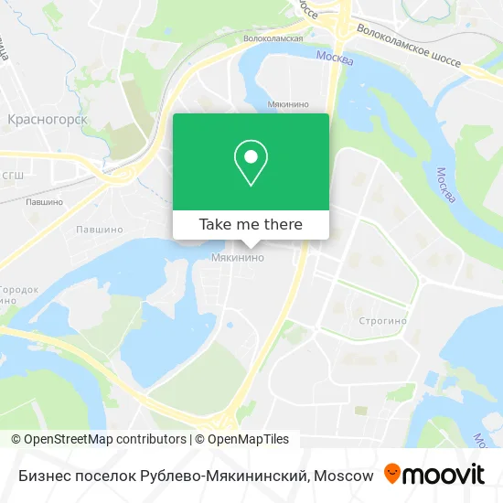 Бизнес поселок Рублево-Мякининский map