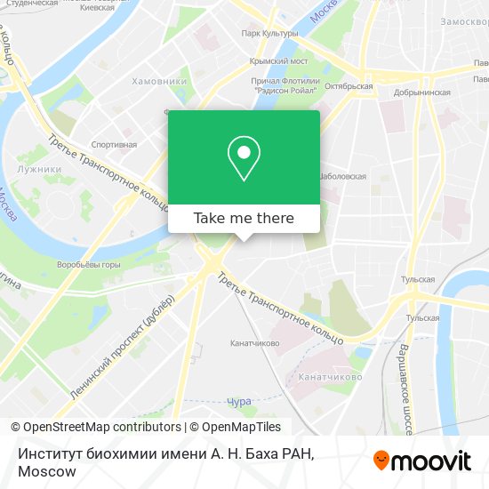 Институт биохимии имени А. Н. Баха РАН map