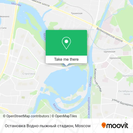 Остановка Водно-лыжный стадион map