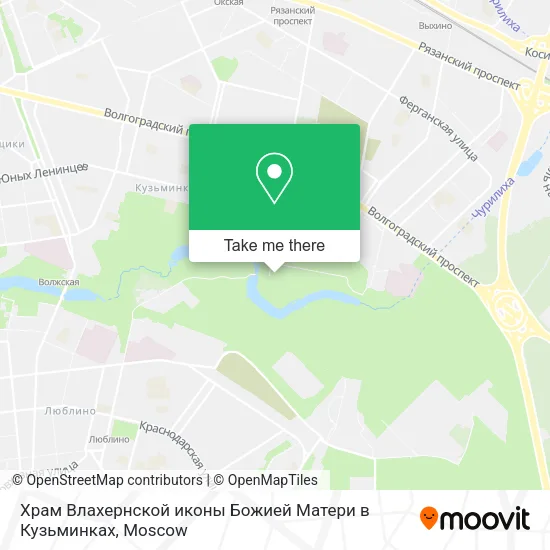 Храм Влахернской иконы Божией Матери в Кузьминках map