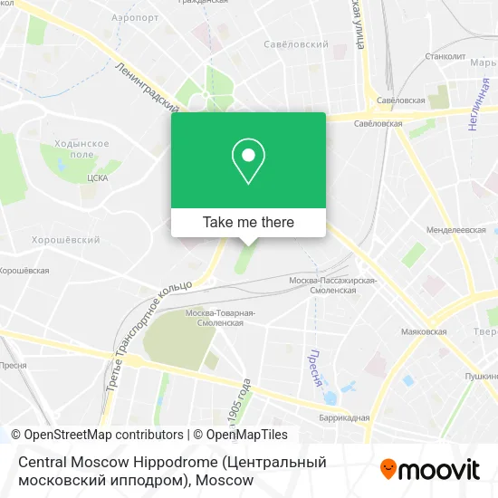 Central Moscow Hippodrome (Центральный московский ипподром) map