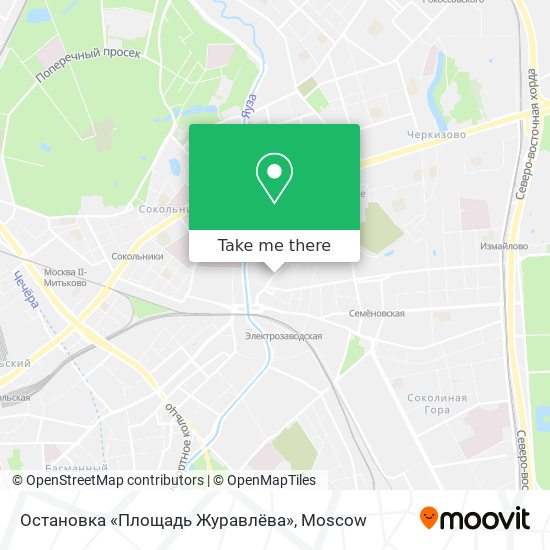 Остановка «Площадь Журавлёва» map