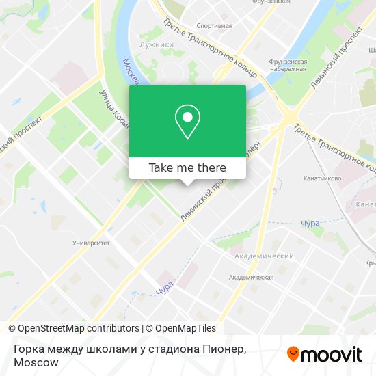 Горка между школами у стадиона Пионер map