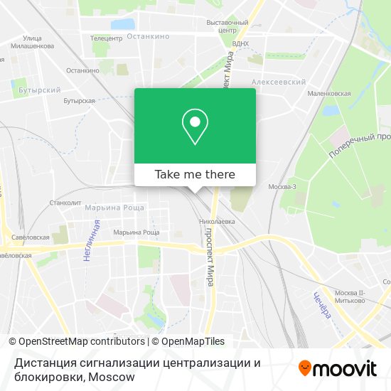 Дистанция сигнализации централизации и блокировки map