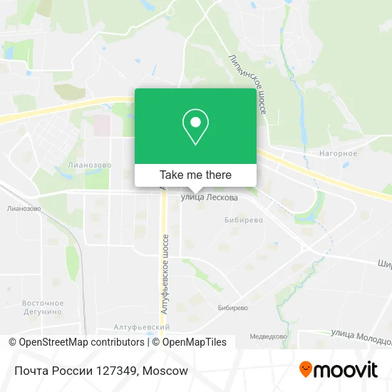 Почта России 127349 map