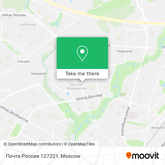 Почта России 127221 map