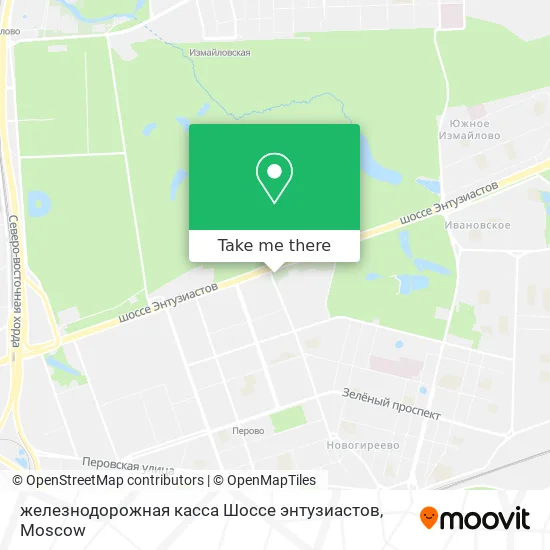 железнодорожная касса Шоссе энтузиастов map