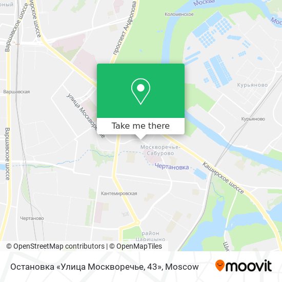 Остановка «Улица Москворечье, 43» map