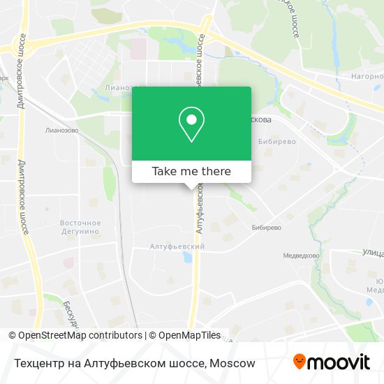 Техцентр на Алтуфьевском шоссе map