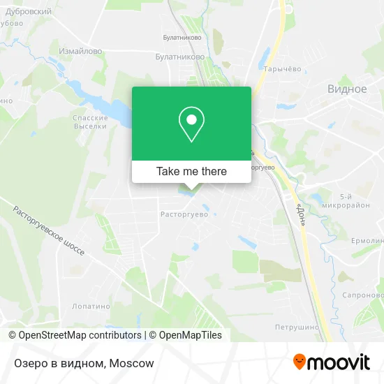Озеро в видном map