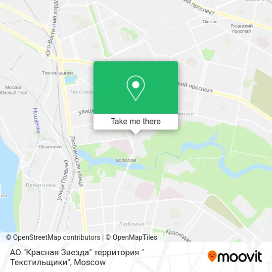 АО "Красная Звезда" территория " Текстильщики" map