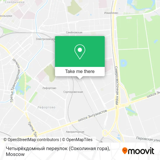Четырёхдомный переулок (Соколиная гора) map