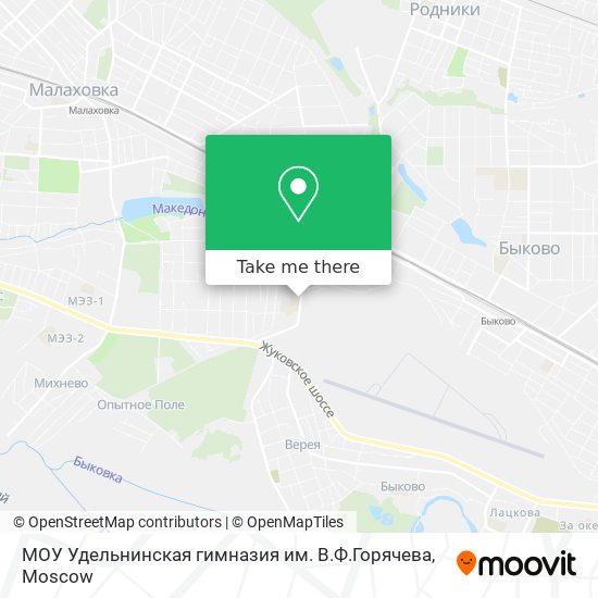 МОУ Удельнинская гимназия им. В.Ф.Горячева map