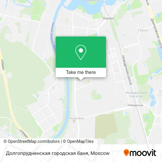 Долгопрудненская городская баня map