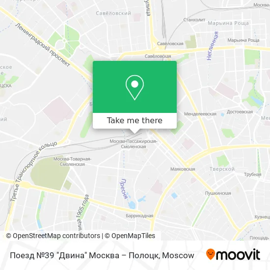 Поезд №39 "Двина" Москва – Полоцк map