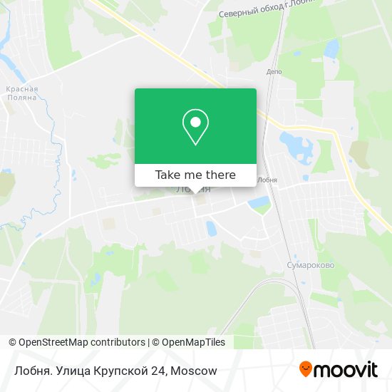 Лобня. Улица Крупской 24 map