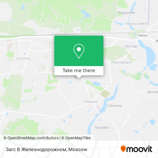 Загс В Железнодорожном map