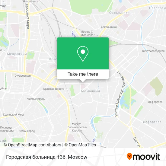 Городская больница †36 map