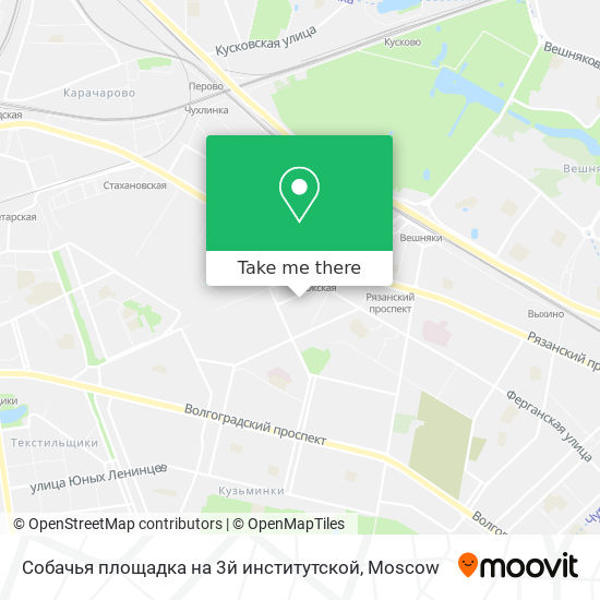 Собачья площадка на 3й институтской map