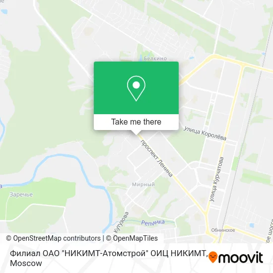 Филиал ОАО "НИКИМТ-Атомстрой" ОИЦ НИКИМТ map