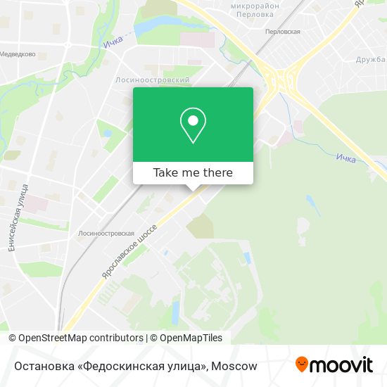 Остановка «Федоскинская улица» map