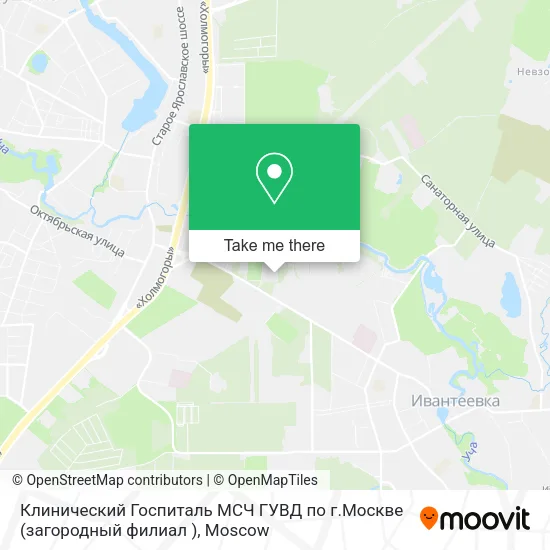Клинический Госпиталь МСЧ ГУВД по г.Москве (загородный филиал ) map