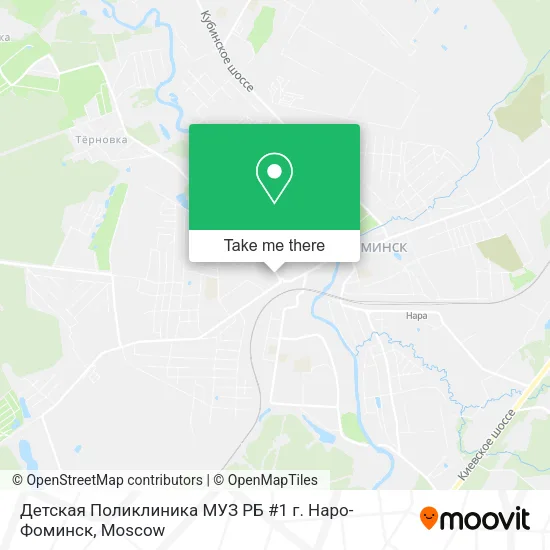 Детская Поликлиника МУЗ РБ #1 г. Наро-Фоминск map